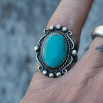 Vintage Sterling Bells Trading Post Ring 5.5