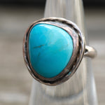 Vintage Sterling Turquoise Ring 5.25