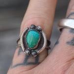 Vintage Sterling Turquoise Ring 5.75