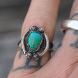 Vintage Sterling Turquoise Ring 5.75