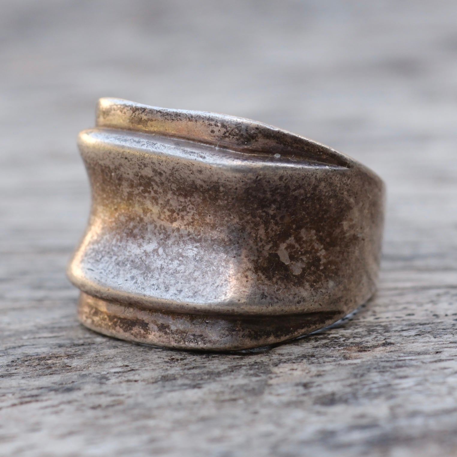 Vintage Sterling Silver Modernist Ring 7