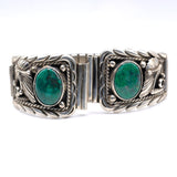 Vintage Sterling Turquoise Feather Watch Band