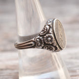 Vintage Sterling Silver Signet Ring 8.5