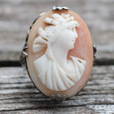 Vintage Sterling Cameo Ring 4