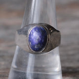 Vintage Sterling Lapis Ring 9