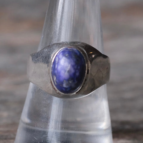 Vintage Sterling Lapis Ring 9