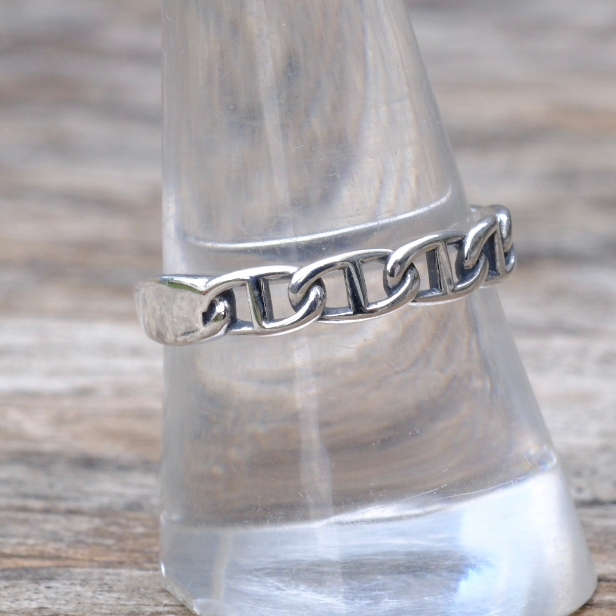 Vintage Sterling Chain Band 9.5
