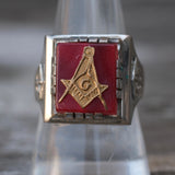 Vintage Mexican Biker Freemason's Souvenir Ring 9