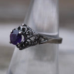 Vintage Sterling Amethyst Ring 7.25