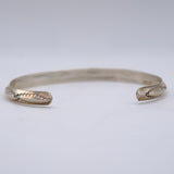 Vintage Sterling Stamped Triangle Cuff Bracelet 6.75"