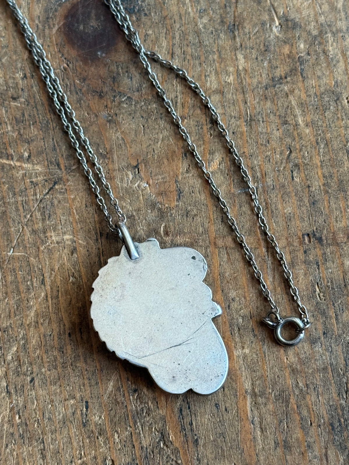 Vintage Sterling Silver Turquoise Leaf Necklace