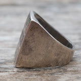 Vintage Sterling Crushed Turquoise and Coral Inlay Ring 9.5