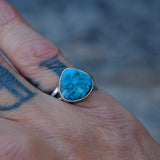 Vintage Sterling Turquoise Ring 6.75