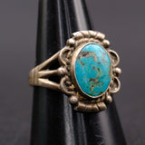 Vintage Sterling Turquoise Ring 8.75