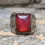 Vintage Sterling Dragons Breath Ring 9