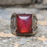 Vintage Sterling Dragons Breath Ring 9