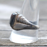 Vintage Sterling Hematite Signet Shirt 11.75