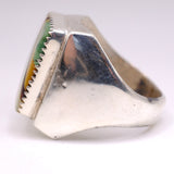 Vintage Sterling Multistone Inlay Ring 10.5