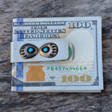 Vintage Sterling Turquoise Bear Paw Money Clip