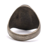 Vintage Sterling Stamped V Malachite Trading Post Ring 13