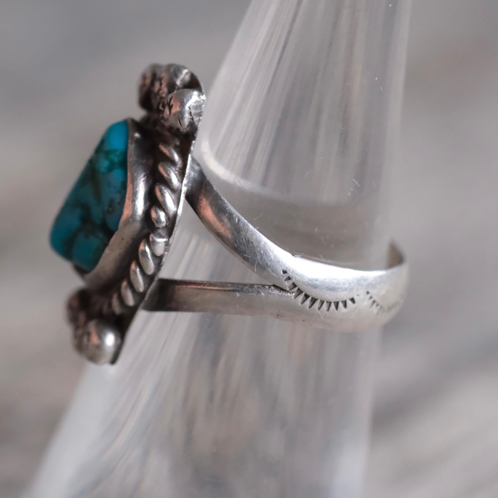 Vintage Sterling Turquoise Ring 6