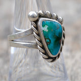 Vintage Sterling Turquoise Ring 7.75
