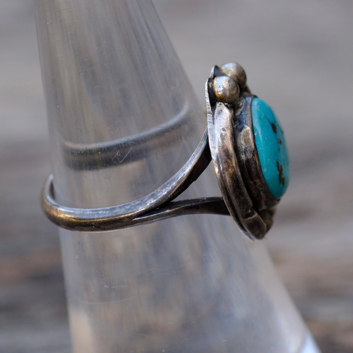Vintage Sterling Turquoise Ring 6