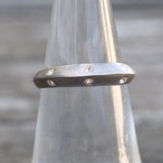 Vintage Sterling CZ Inlay Band 5.75