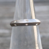 Vintage Sterling CZ Inlay Band 5.75