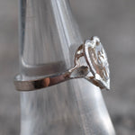 Vintage Sterling F Initial Ring 7.75