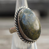 Vintage Sterling Jasper Ring 4.25