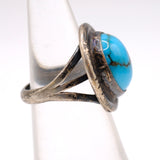 Vintage Sterling Turquoise Ring 4.5