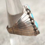 Vintage Sterling 6-Stone Turquoise Ring 8
