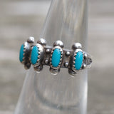 Vintage Sterling Turquoise Band 5.75