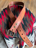 Vintage Hand Tooled Brown Leather ‘NEVES’ Wildlife Belt