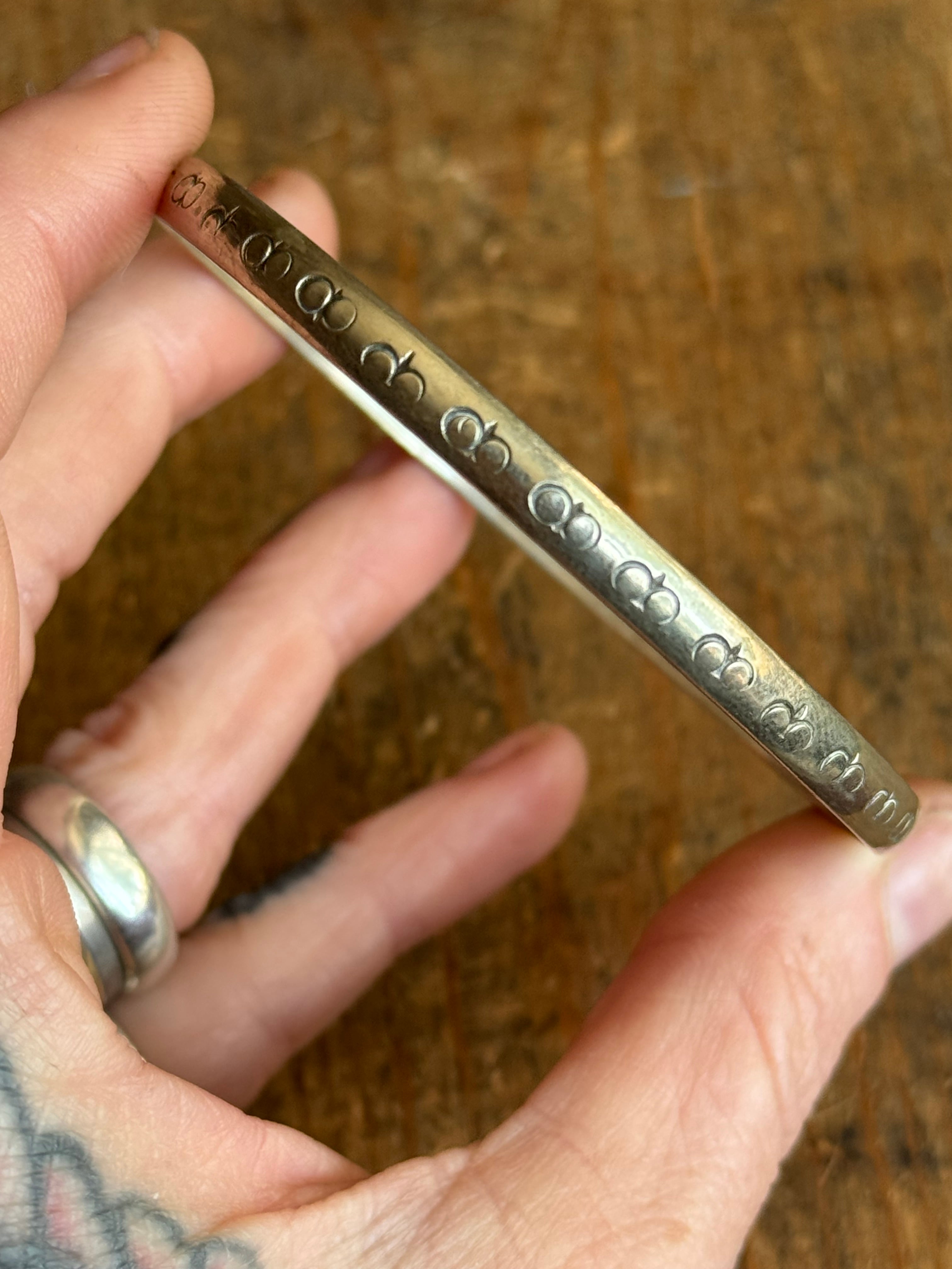 Vintage Sterling Silver Stamped Bangle