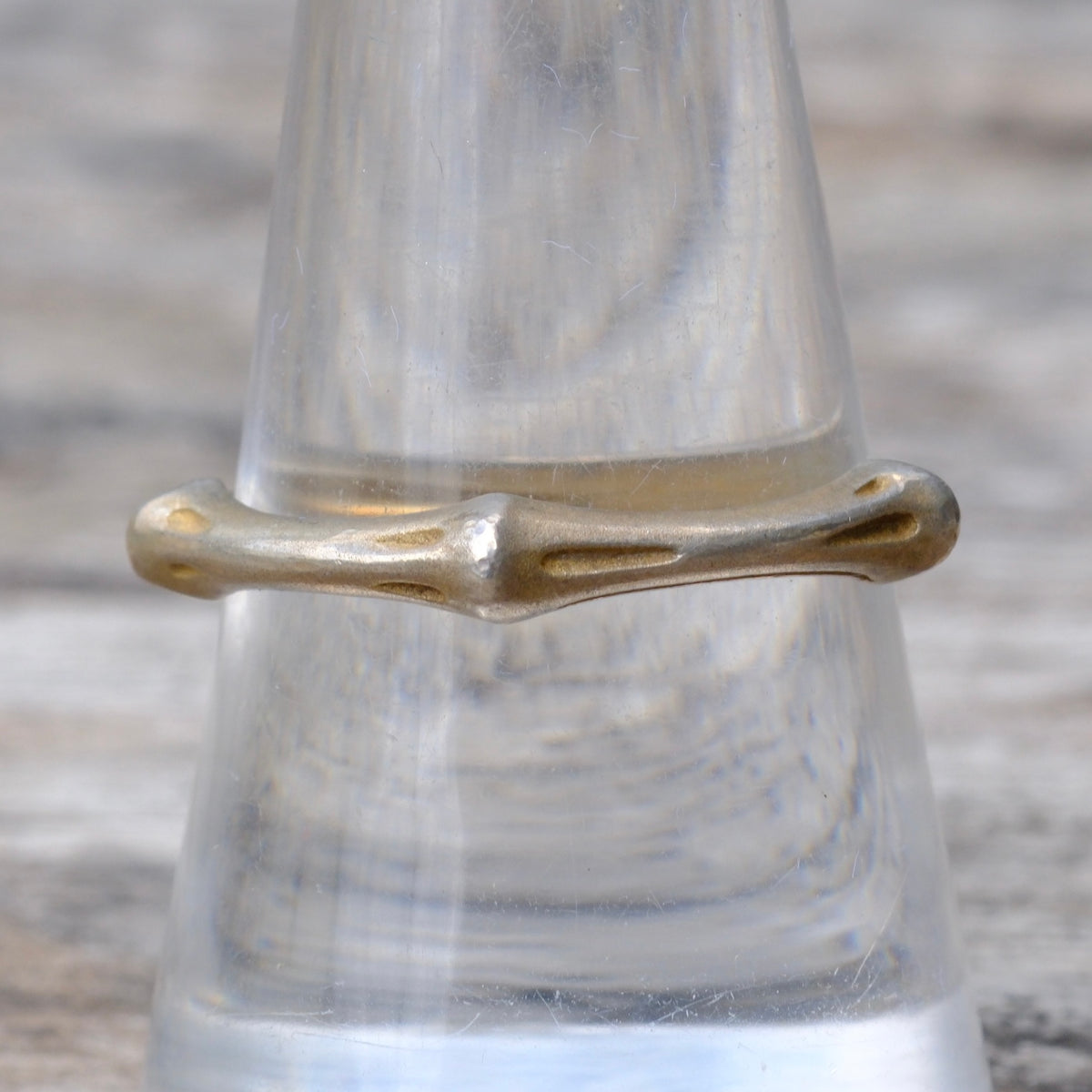 Vintage Sterling Silver Bamboo Band Ring 9