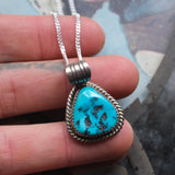 Vintage Sterling Turquoise Necklace