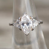 Vintage Sterling CZ Cocktail Ring 6