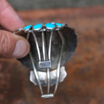 Incredible Vintage Sterling Turquoise Cluster Cuff