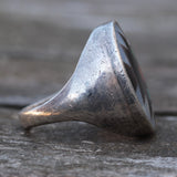 Vintage Sterling Zuni Inlay Ring 9.75