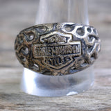 Vintage Sterling Silver Harley Ring 13