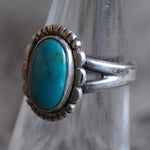 Vintage Sterling Turquoise Ring 6.5