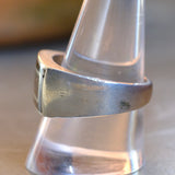 Vintage Sterling Tigers Eye Chip Inlay Ring 10.75