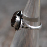 Vintage Sterling Tigers Eye Feather Ring 2.5