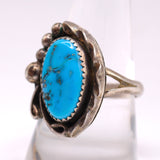 Vintage Sterling Turquoise Ring 10.75