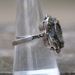 Vintage Sterling Marcasite Ring 9