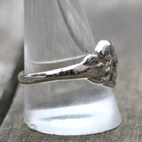 Vintage White Bronze Biker Ring 12