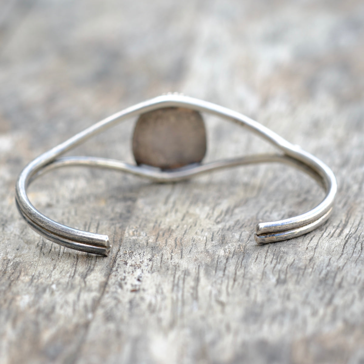 Vintage Sterling Turquoise Roper Cuff Bracelet