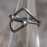 Vintage Sterling Modernist Ring 4